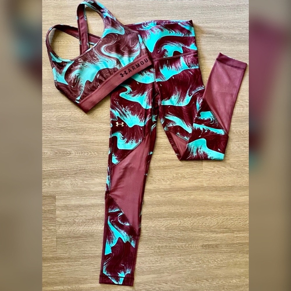 Under Armour Tie Dye Leggings + Sports Bra Set